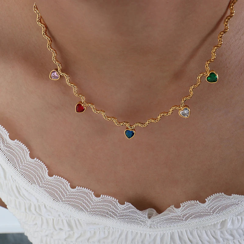 Lucky Heart Crystal Necklace