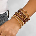 Tiger Eye Beaded Bracelet Stack