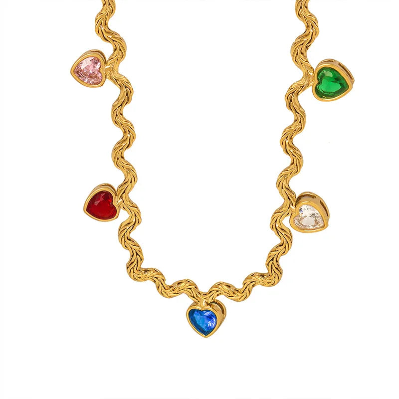 Lucky Heart Crystal Necklace