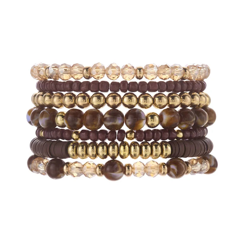 Tiger Eye Beaded Bracelet Stack